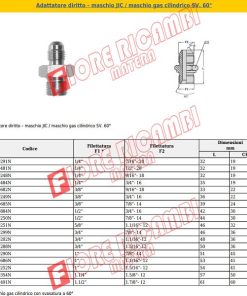 EF888412N SVASATO ADATT. M.3/4 -16 JIC+M.3/4 GAS SVASATO 60°